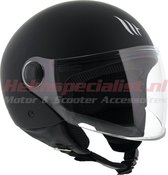 MT Street - scooterhelm motor helm - mat zwart M