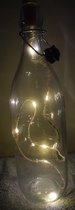 Decoratieve flesverlichting warm wit tafelverlichting sfeerverlichting kurk met 8 ledlampjes