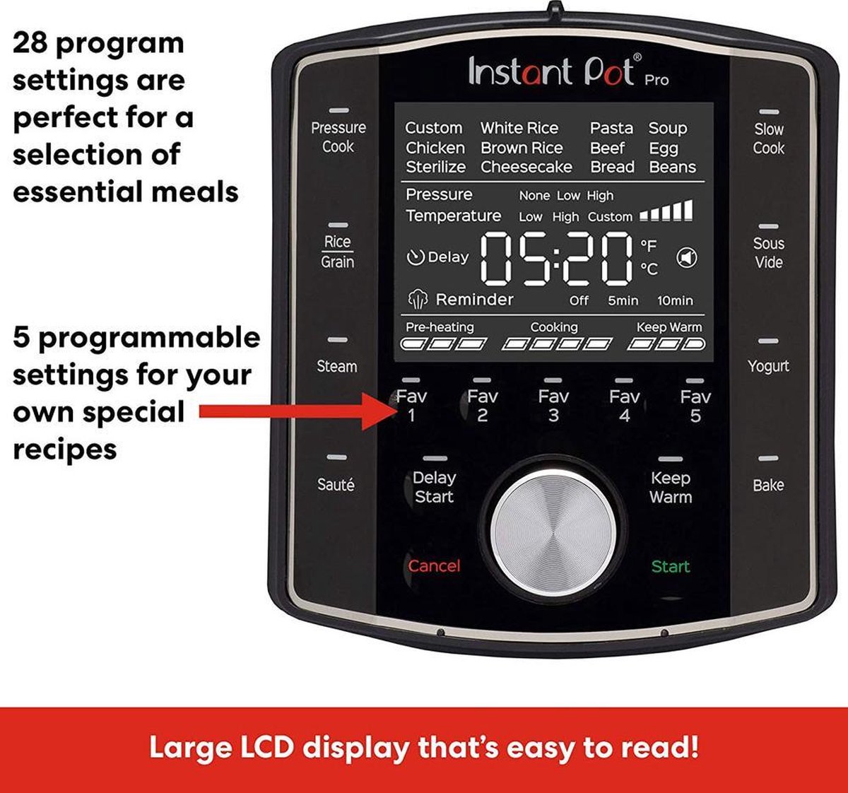 Instant Pot Pro 5,7L 10-in-1 met RVS-binnenpan thumbnail 5