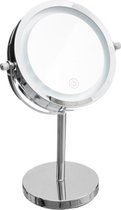 Spiegel met verlichting - LED licht - Vergroot 3 keer - Badkamer en toilet - Zilver - Rond - Staand - Make-up/Make up - Decoratie - Woonkamer/Slaapkamer - Accessoires