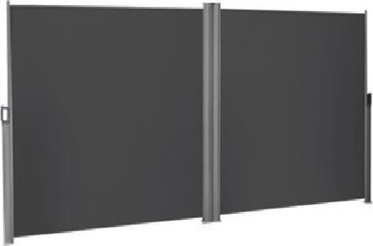 Segenn's Classic serie - Uitschuifbare Dubbelzijdige luifel 160 x 600 cm (H x L) - Privacyscherm - zonwering - TÜV SÜD GS gecertificeerd - verdikt polyester 280 g/ - Rookgrijs