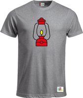 Campingtrend Heren T-Shirt | Lamp | Grijs | Maat L