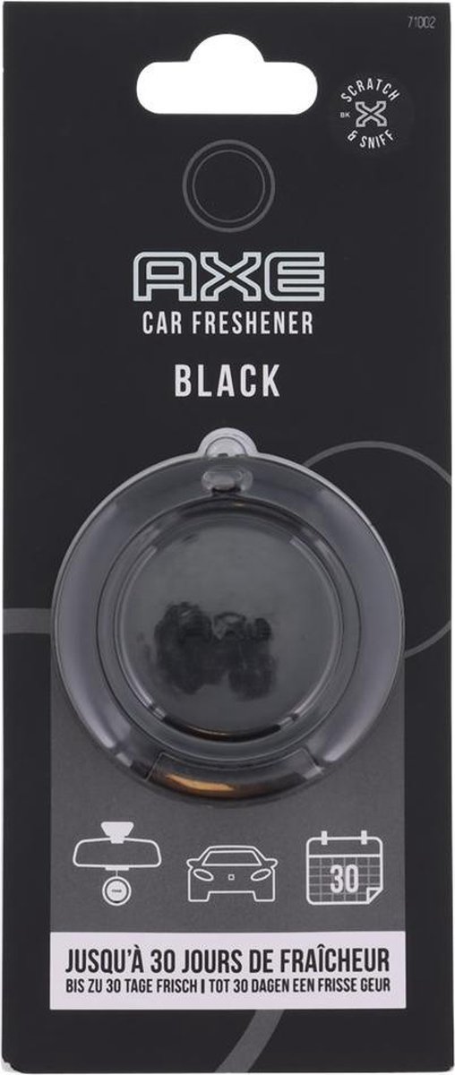 Axe auto luchtverfrisser - luchtverfrisser - axe - geur black - Auto luchtverfrisser - 5 verschillende geuren - Zwart - | Zorgt voor een frisse geur in iedere auto | Auto verfrisser - Trendy design - Auto Luchtje - Geurverfrisser -