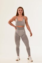 Comfort summer sportoutfit / sportkleding set voor dames / fitnessoutfit short + sport t-shirt (sage grey)