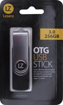 Lesenz OTG USB-Stick USB-C/USB-A 3.0 256GB (Geschikt voor Macbook Air/Pro, Windows, PC & Android Smart apparaten)