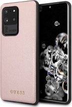 Samsung Galaxy S20 Ultra Backcase hoesje - Guess - Effen Rose goud - Kunstleer