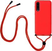 FONU Siliconen Backcase Hoesje Met Koord Samsung Galaxy A50 / A30S - Rood