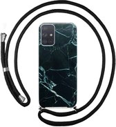 FONU Backcase Hoesje Met Koord Samsung Galaxy A51 - Black Marble