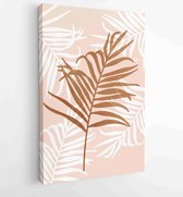 Summer tropical wall arts vector. Palm leaves, coconut leaf, monstera leaf, line arts 1 - Moderne schilderijen – Vertical – 1922510711 - 40-30 Vertical