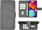 Samsung Galaxy F62 Hoesje - Samsung Galaxy M62 Hoesje - Bookcase Wallet Grijs Cover