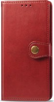 Oppo Reno 4 5G Hoesje - Mobigear - Snap Button Serie - Kunstlederen Bookcase - Rood - Hoesje Geschikt Voor Oppo Reno 4 5G