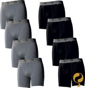 Quick Q1905 Bodywear Hommes Boxers 8-Pack Zwart Grijs