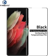 Voor Samsung Galaxy S21 Ultra 5G PINWUYO 9H 3D Hot Buigen Gehard Glas Film (Zwart)