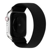 Effen kleur siliconen vervangende band horlogeband voor Apple Watch Series 6 & SE & 5 & 4 40 mm / 3 & 2 & 1 38 mm (zwart)