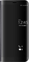 Voor Huawei P10 Plus Galvaniseren PC + PU Horizontale flip beschermhoes met houder & slaap / wekfunctie (zwart)