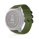 Voor Garmin Fenix 3 / 5X universele 26 mm nylon horlogeband met drie ringen (legergroen)