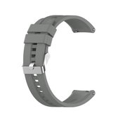 Voor Huawei Watch GT 2 42mm siliconen vervangende polsband horlogeband met zilveren gesp (grijs)