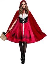 Roodkapje kostuum voor volwassenen Cosplay (kleur: rood maat: XXXL)-Rood