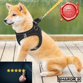 Hondentuigje maat M - Zwart - Voor middelgrote honden - Comfortabel en Zacht - Reflecterend - Controle en rust bij hond en baasje - 5 jaar garantie