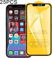 25 STKS 9D Volledige lijm Volledig scherm gehard glasfilm voor iPhone 12 Pro Max