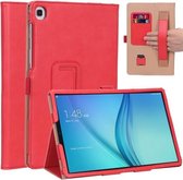 Voor Samsung Galaxy Tab S5e T720 / T725 Business Retro PU horizontale Flip lederen tas met houder & kaartsleuven & draagriem (rood)