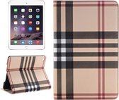 Grid Texture Horizontale Flip Smart Leather Case met houder & kaartsleuven & portemonnee voor iPad Mini 4 (geel)