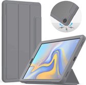 Voor Samsung Galaxy Tab A 10.1 (2019) T510 / T515 Acryl + TPU Horizontale Flip Smart Leather Case met Drie-vouwbare houder & Pennensleuf & Wake-up / Slaapfunctie (grijs)