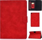 Voor Samsung Galaxy Tab A 10.1 (2019) T510 / T515 Koeienhuid Textuur Horizontale Flip Leren Case met Houder & Kaartsleuven (Rood)