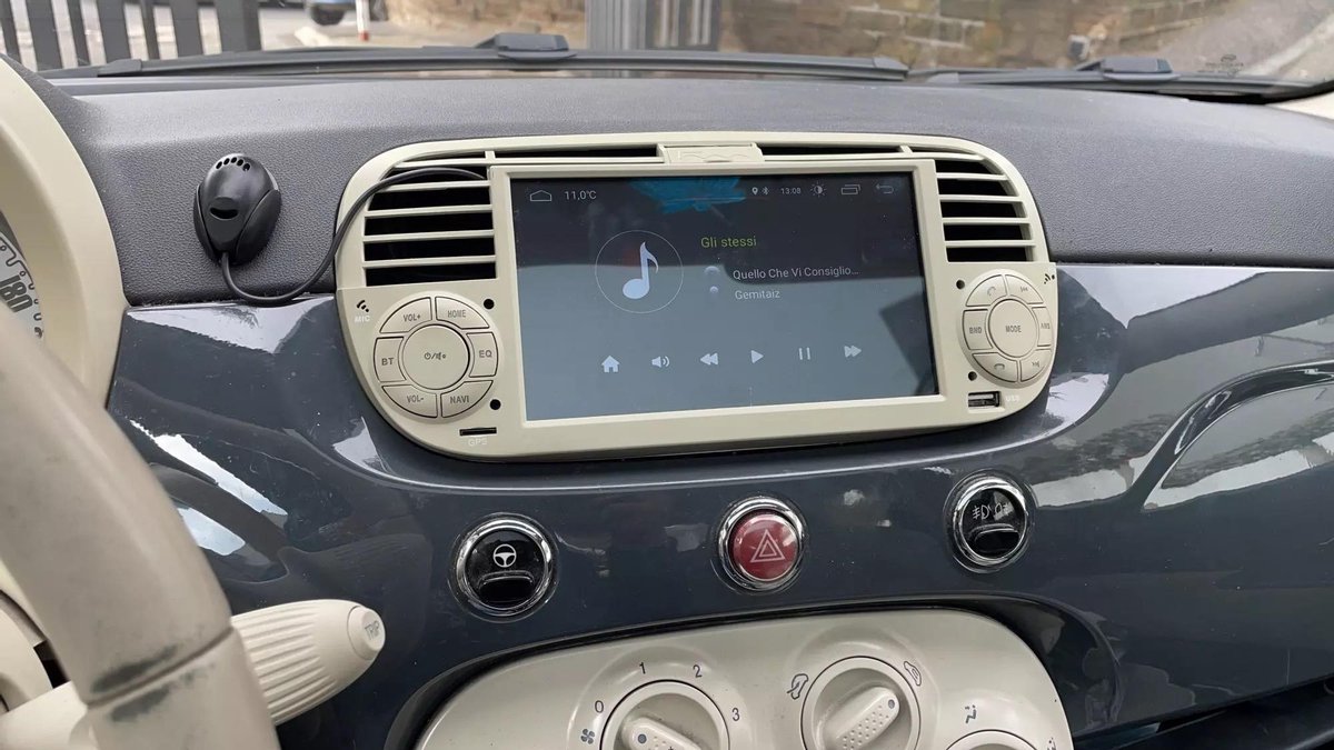 Fiat 500 20072015 CarPlay Android 10 navigatie en multimediasysteem autoradio WiFi...