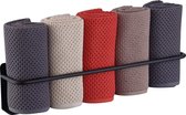Handdoek Rek | Handdoekhouder | 40 cm | Zelfklevend | Roestvrij Staal | Mat Zwart