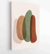 Abstract art background vector. Modern Nature shape line art wallpaper 3 - Moderne schilderijen – Vertical – 1934355020 - 80*60 Vertical