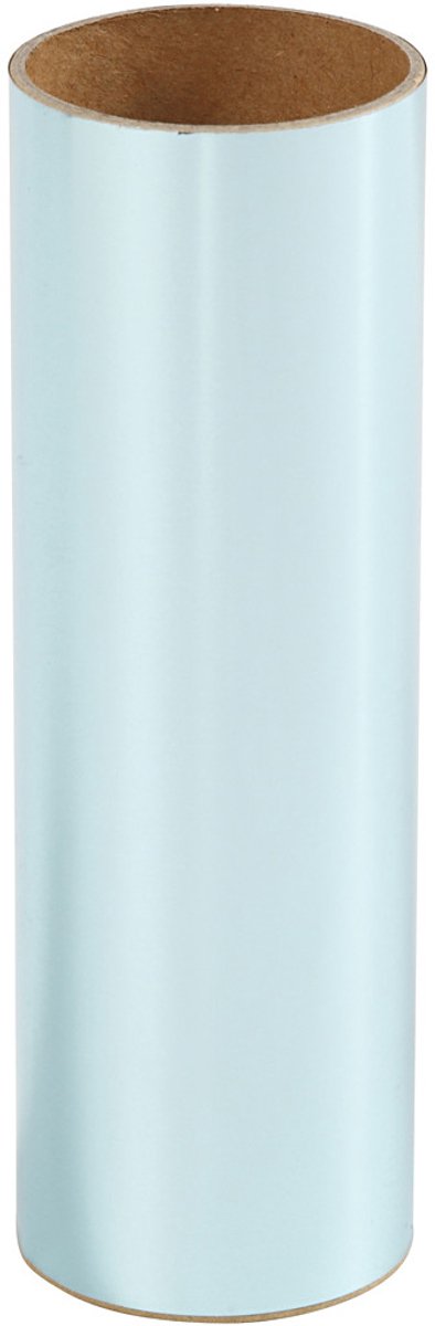 Deco folie, B: 15,5 cm, dikte 0,02 mm, lichtblauw, 50 cm/ 1 rol