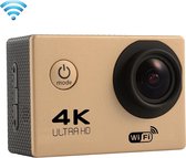 F60 2.0 inch scherm 4K 170 graden groothoek WiFi Sport Actie Camera Camcorder met waterdichte behuizing, ondersteuning 64 GB Micro SD-kaart (goud)