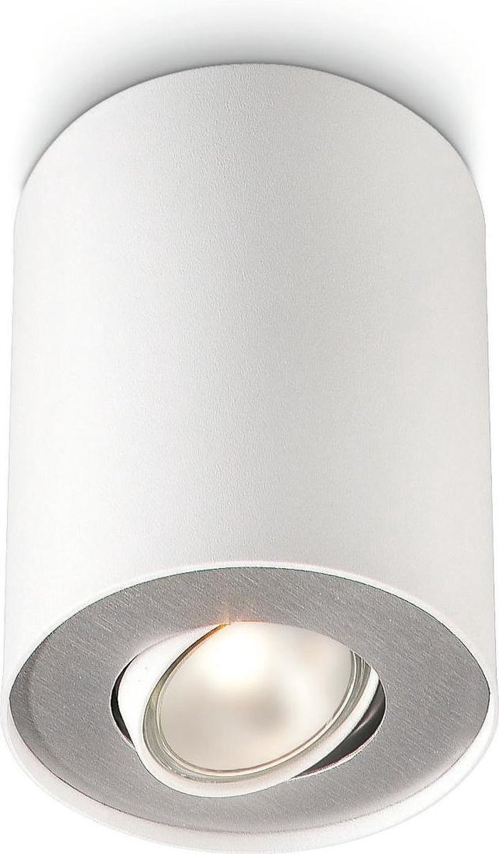 Philips Pillar opbouwspot - wit - 1 lichtpunt - Incl. Philips Hue White & Color Ambiance Gu10