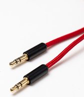 Dutch Cable Stereo Audio Jack Kabel 3.5 mm Red/Black - jack naar jack - Aux kabel - auto aux