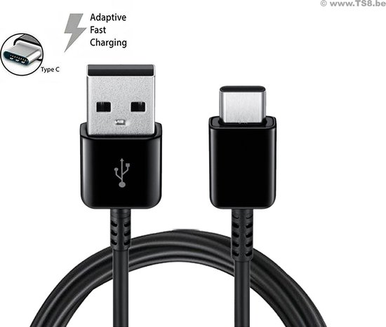 Drama Vader Veroveraar Kabel - Zwart - USB-C kabel naar USB-A oplaadkabel oplader - EXTRA LANG 2m  -handig -... | bol.com