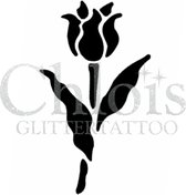 Chloïs Glittertattoo Sjabloon 5 Stuks - Tulip - CH3001 - 5 stuks gelijke zelfklevende sjablonen in verpakking - Geschikt voor 5 Tattoos - Nep Tattoo - Geschikt voor Glitter Tattoo,