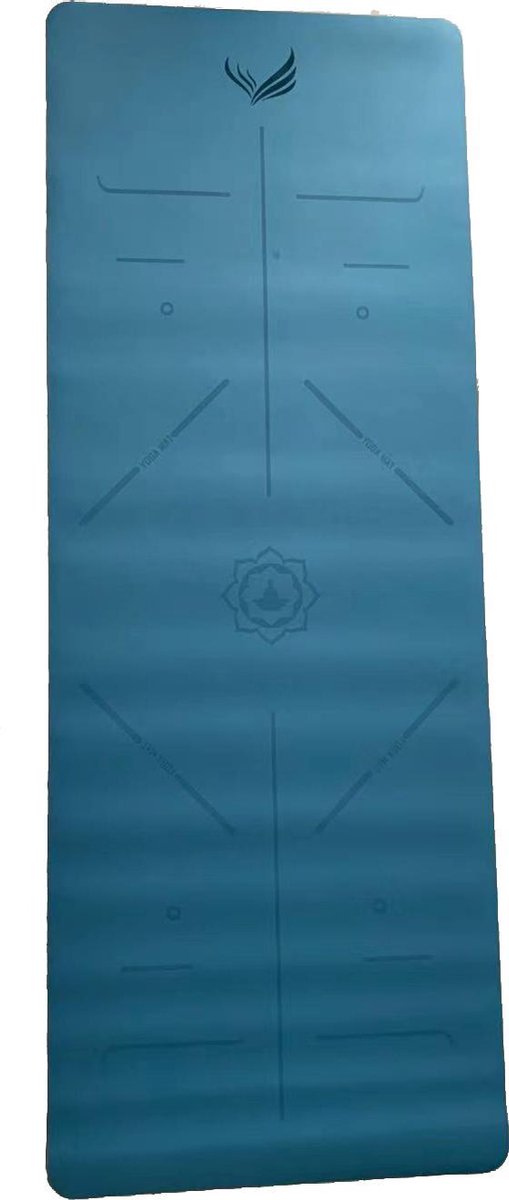 FreeMind Premium Yoga Mat DonkerBlauw/Dark Blue Natuurlijk Rubber Anti-Slip Fitness Mat 183*68cm