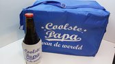 Koeltas met Blikkoeler met tekst: Coolste Papa van de wereld (biertje niet inbegrepen) (ideaal voor vaderdag)