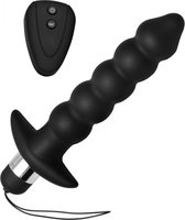 Wireless Black Vibrating Anal Beads Remote - Anal Beads -