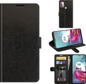 Motorola Moto G30 / G20 / G10 hoesje - MobyDefend Wallet Book Case (Sluiting Achterkant) - Zwart - GSM Hoesje - Telefoonhoesje Geschikt Voor: Motorola Moto G30 / Moto G20 / Moto G1