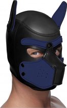 Neoprene Puppy Hood - Black and Blue - Masks -