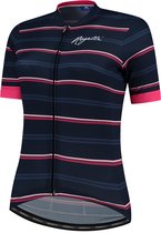 Rogelli Stripe Fietsshirt - Korte Mouwen - Dames - Blauw, Roze - Maat XS