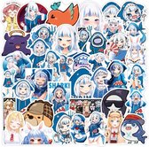Mix van 50st set Unieke Gawr Gura Hololive Anime Cartoon Stickers