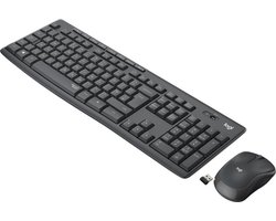 Logitech MK295 Silent - Draadloze Muis en Toetsenbord - QWERTY ISO - Zwart