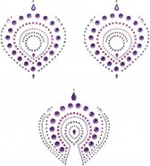 Flamboyant - Rhinestone Body Decoration - Violet and pink - Accessories - Nipple Vibrators & Stickers