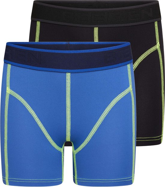 Beeren 2-Pck Mix&Match J. Boxer Uni Blauw/Zwart 122/128