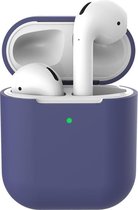 Beschermhoes voor Apple Airpods - Donker Blauw - Siliconen case geschikt voor Apple Airpods 1 & 2