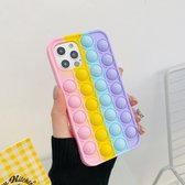 Pop It Fidget iPhone Hoesje - Regenboog - iPhone 12 / 12 Pro