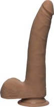 The D - Realistic 9 Inch Slim W/Balls - Ultraskyn - Caramel - Realistic Dildos -